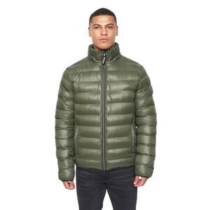 Duck and Cover Mens Shemmy 2 Layer Quilted Jacket / Olive